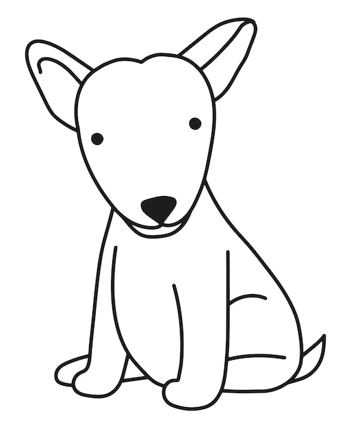 Ilustracja Wektorowa Pies Bull Terrier