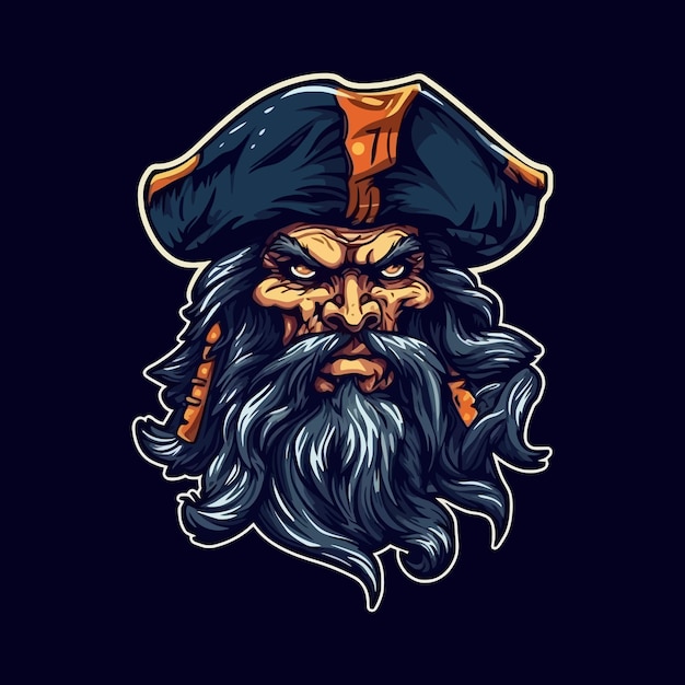 Ilustracja wektorowa piratów w stylu e-sportowym