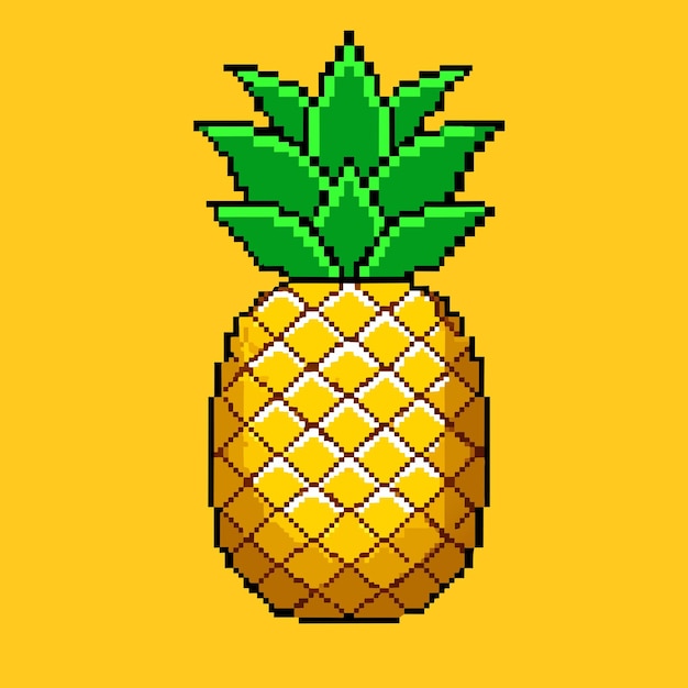 Ilustracja wektorowa Pixel Art Pineapple Wprowadź tropikalną atmosferę do swoich projektów