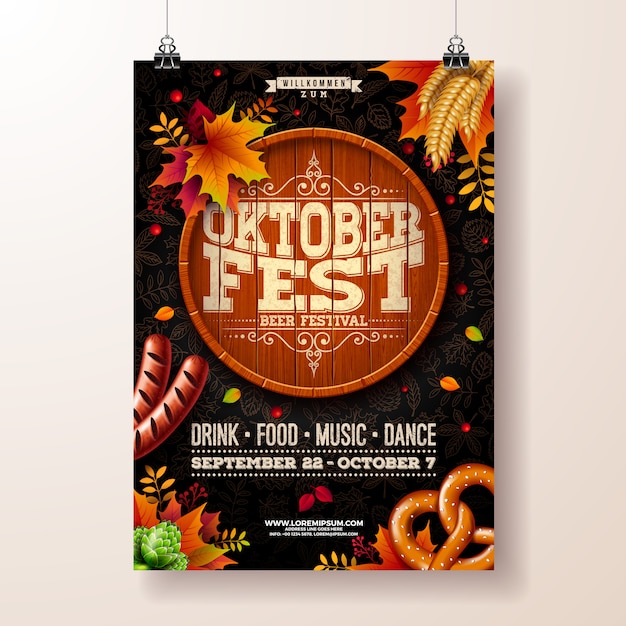 Ilustracja Wektorowa Plakat Oktoberfest