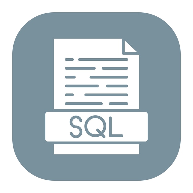 Ilustracja wektorowa pliku SQL