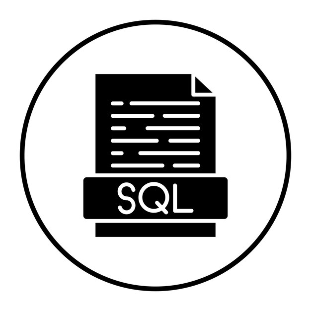Ilustracja wektorowa pliku SQL