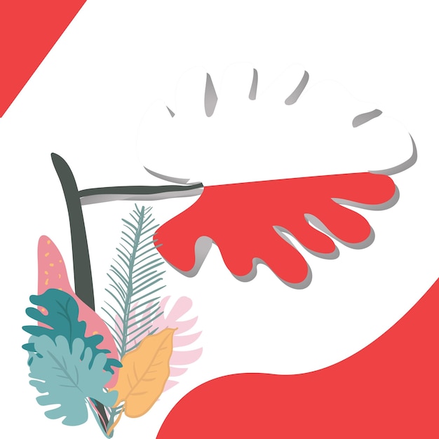 Ilustracja wektorowa polskiego liścia flagi idealnego na ściany itp