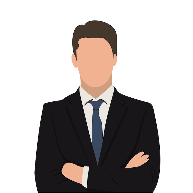Ilustracja wektorowa portretu biznesmena