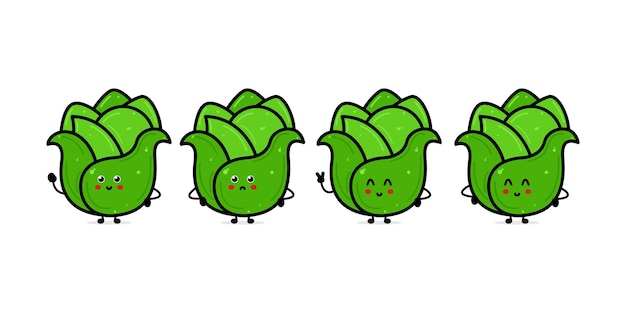 Plik wektorowy ilustracja wektorowa postaci ogórka z ładnym wyrażeniem skok szczęśliwy zabawny ogórek na białym tle prosty minimalistyczny styl warzywo dla emotikonów kolekcji maskotek