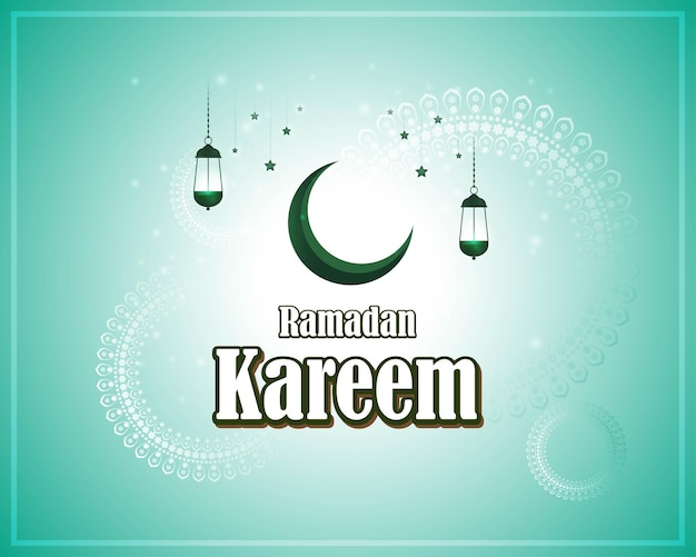 Ilustracja wektorowa powitania Ramadan Kareem