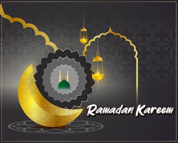 Plik wektorowy ilustracja wektorowa powitania ramadan kareem