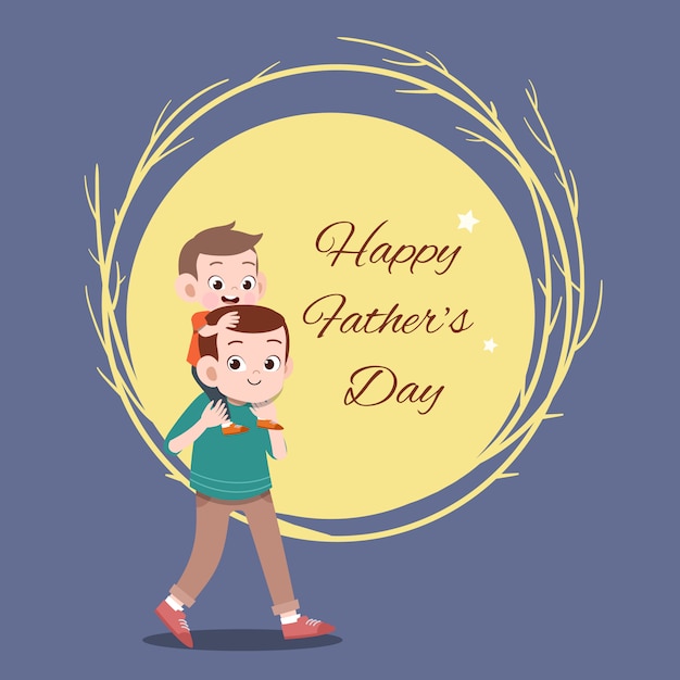 Ilustracja Wektorowa Pozdrowienia Szczęśliwy Dzień Ojców