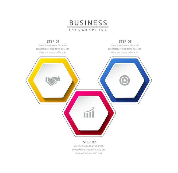 Ilustracja wektorowa, projekt infografiki, szablon, marketing, informacje, z 3 opcjami lub krokami