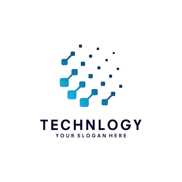 Ilustracja wektorowa projekt logo technologii