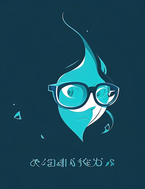 Ilustracja Wektorowa Projekt Logo Włosów I Okularów