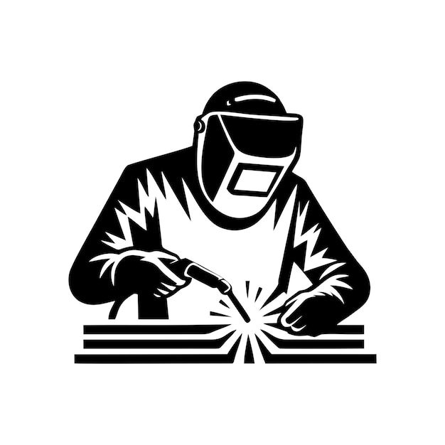 Ilustracja Wektorowa Projektowania Logo Spawalnika Wektor Logo Spawacza