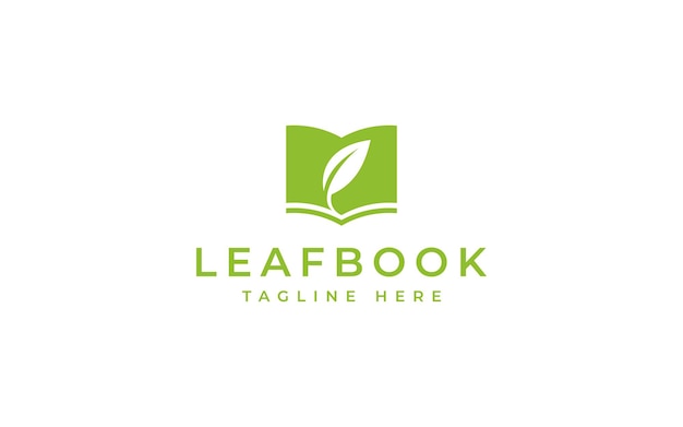 ilustracja wektorowa projektu logo leaf book