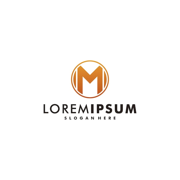 Ilustracja wektorowa projektu logo litery M