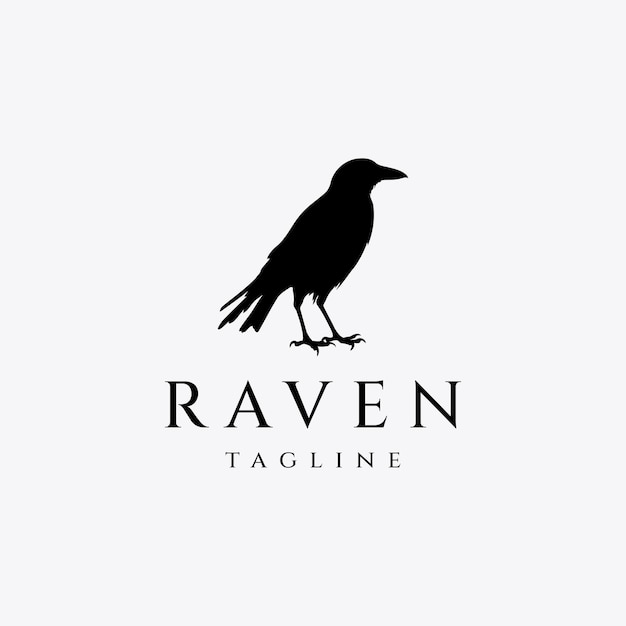 Ilustracja Wektorowa Projektu Logo Raven