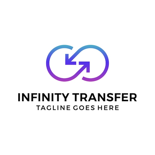 Ilustracja Wektorowa Projektu Logo Transferu Nieskończoności