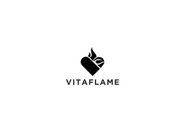 Ilustracja Wektorowa Projektu Logo Vitaflame