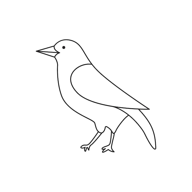 Ilustracja wektorowa ptaka w locie Nowoczesna grafika jednoliniowa Może służyć jako wystrój domu, np. plakaty