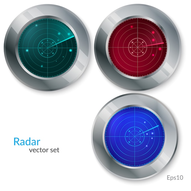 Plik wektorowy ilustracja wektorowa radar set