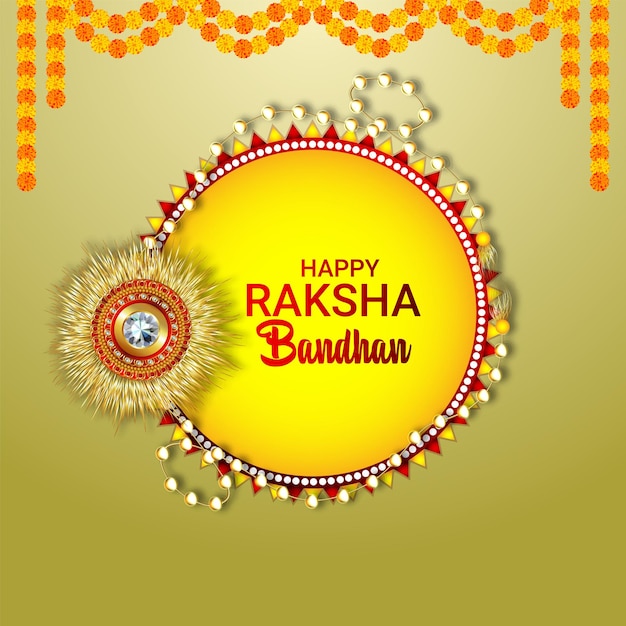 Ilustracja wektorowa Rakhi do projektowania festiwalu hinduskiego