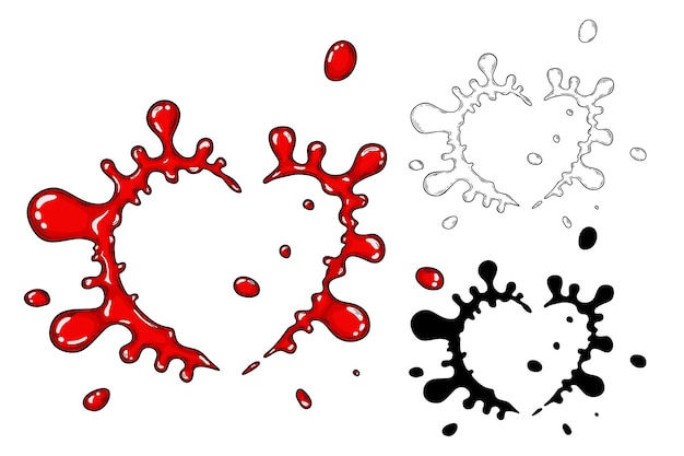 Plik wektorowy ilustracja wektorowa rozchlapać czerwone serce