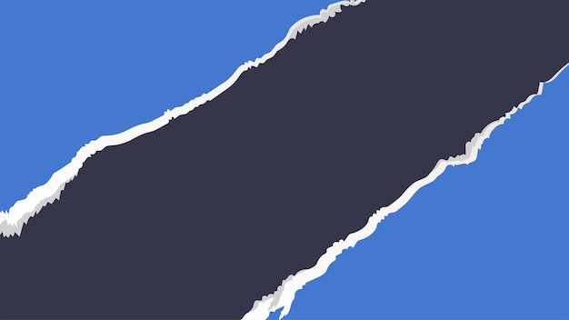 Plik wektorowy ilustracja wektorowa rozdarty niebieski papier na czarnym tle