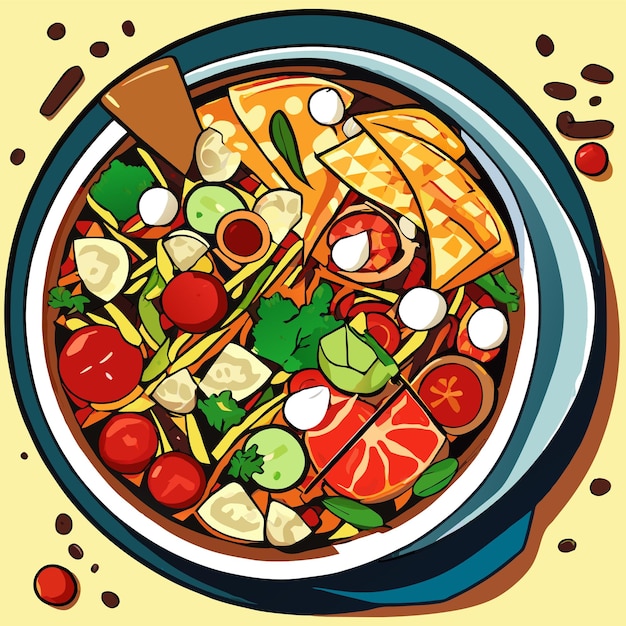 Plik wektorowy ilustracja wektorowa różnych smacznych potraw