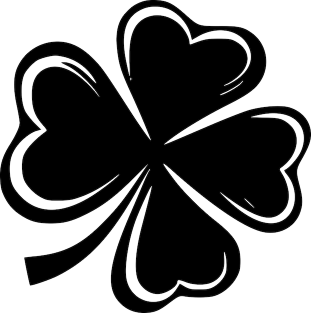 Plik wektorowy ilustracja wektorowa shamrock black and white