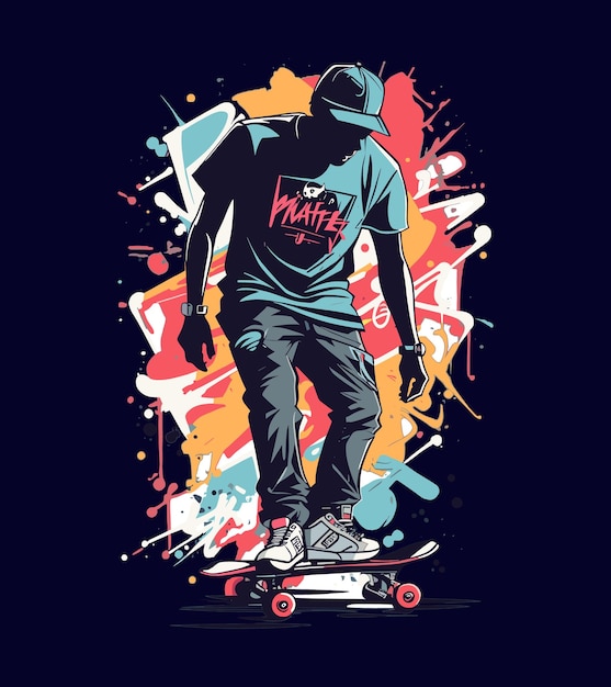 Ilustracja Wektorowa Skateboardisty