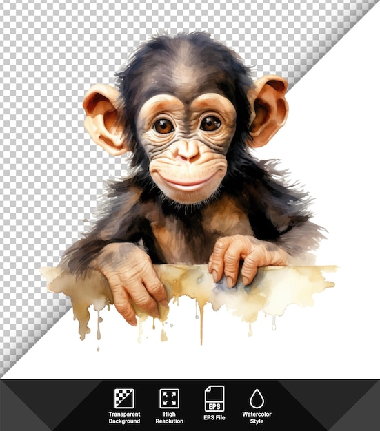 Plik wektorowy ilustracja wektorowa słodkie dziecko szympans