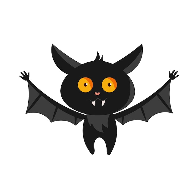 Ilustracja wektorowa słodkiego nietoperza halloween