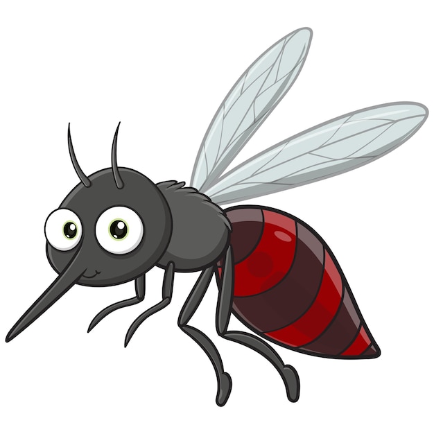 Plik wektorowy ilustracja wektorowa słodkiej kreskówki komara