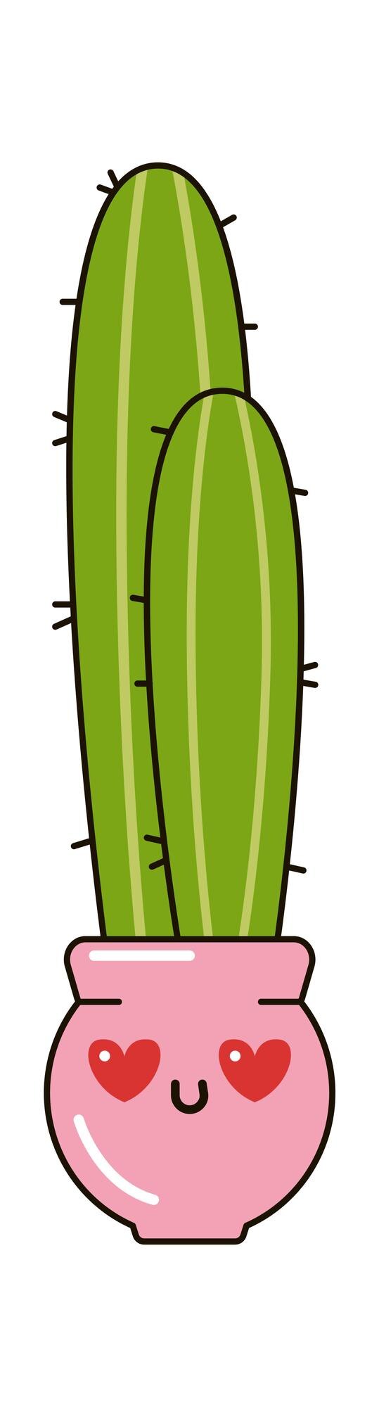 Wektor ilustracja wektorowa śmieszne kreskówki kaktus