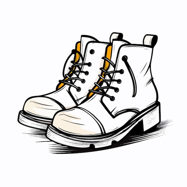 Ilustracja wektorowa sportowych butów z kreskówek