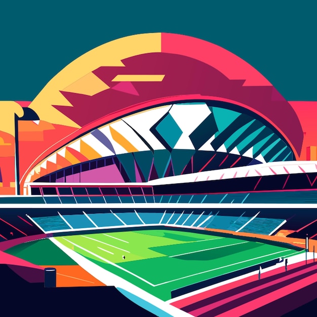 Plik wektorowy ilustracja wektorowa stadionu