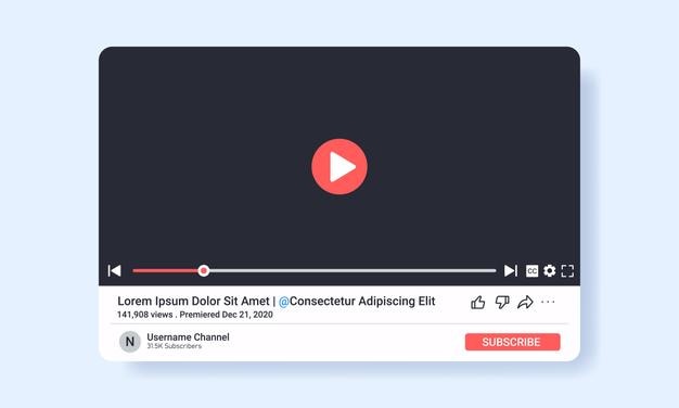 Ilustracja wektorowa strony internetowej przeglądarki wideo szablon strony internetowej dla kanałów przeglądarek wideo