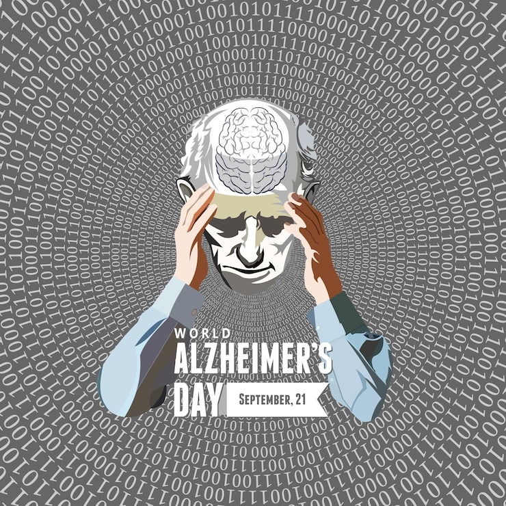 Wektor ilustracja wektorowa światowego dnia alzheimera