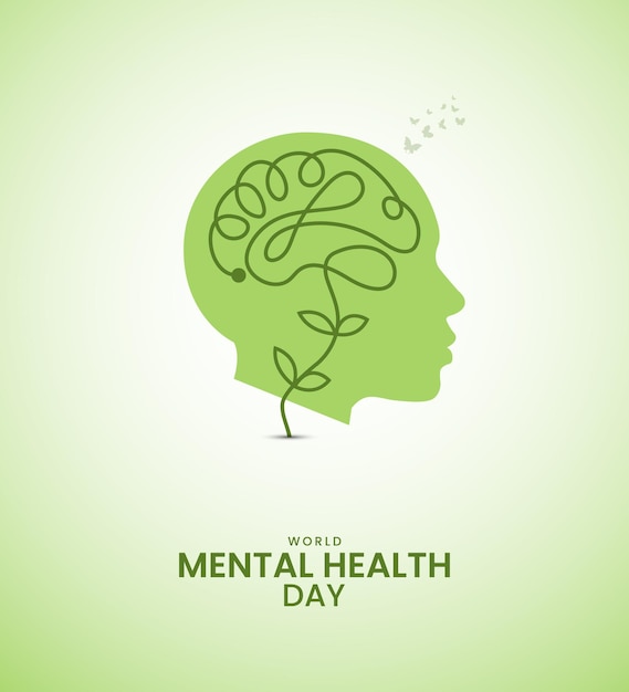 Ilustracja Wektorowa światowego Dnia Zdrowia Psychicznego