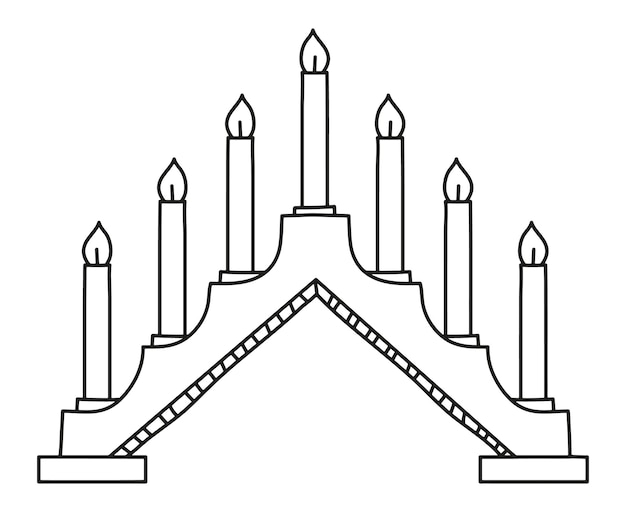 Ilustracja Wektorowa świeca Bożonarodzeniowa