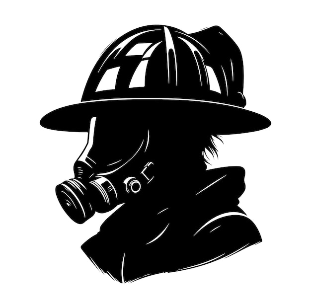 Plik wektorowy ilustracja wektorowa sylwetka strażaków