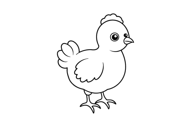 Wektor ilustracja wektorowa sylwetki kurczaka 6