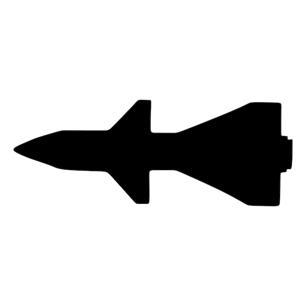Plik wektorowy ilustracja wektorowa sylwetki rakiety