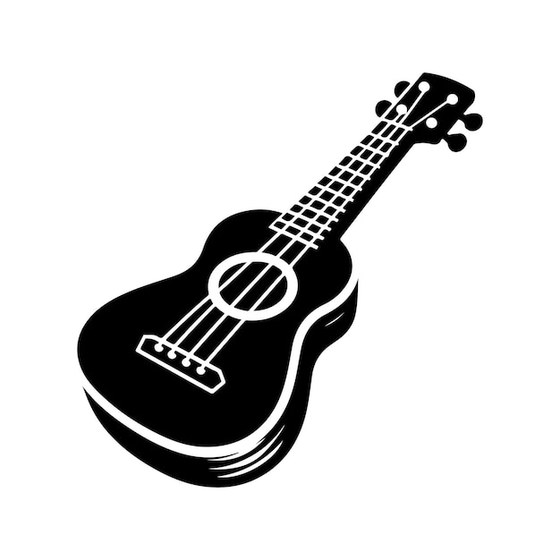 Ilustracja wektorowa sylwetki ukulele