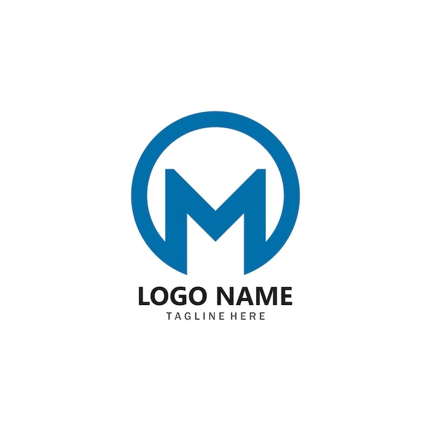Ilustracja wektorowa szablon logo litery M