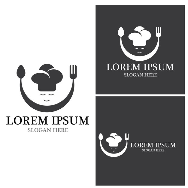 Ilustracja wektorowa szablon logo szefa kuchni