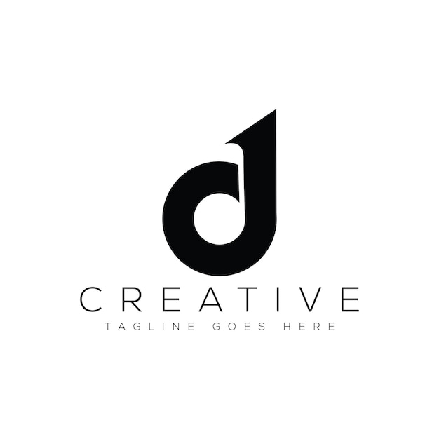 Ilustracja wektorowa szablon projektu logo litery D
