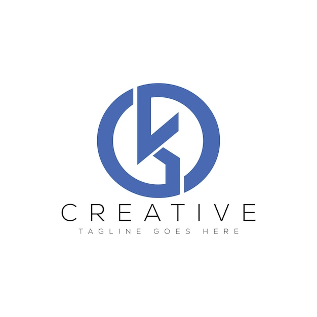 Ilustracja wektorowa szablon projektu logo litery K