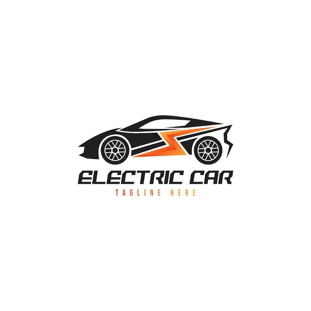 Ilustracja Wektorowa Szablonu Logo Samochodu Elektrycznego