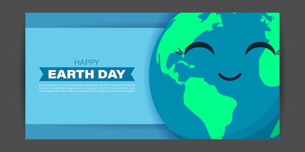 Ilustracja Wektorowa Szablonu Makieta Kanału Społecznościowego Happy Earth Day