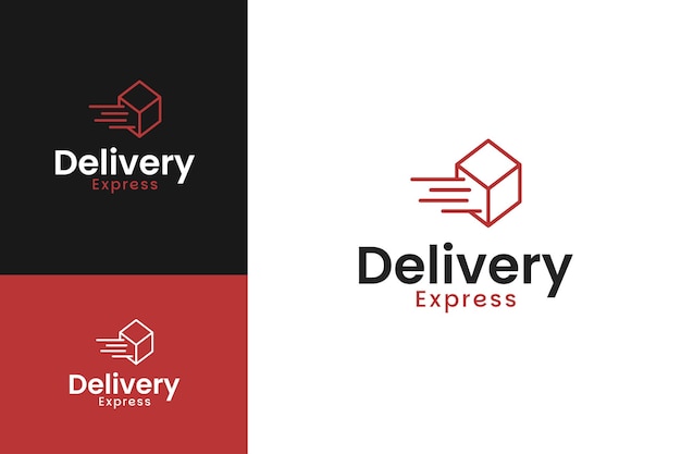 Ilustracja wektorowa szablonu projektowania logo Delivery Express